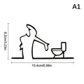 La Linea Minimalist Line Art Car Sticker & Wall Decal