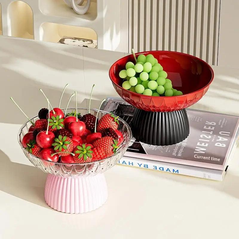 Sophisticated Jumbo Washable Fruit Bowl with Stand - Stylish, Sanitary Tabletop Manager and Decorative Focal Point Oasis Select