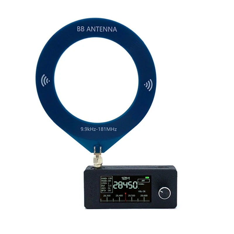 WISH 9.9Khz-181Mhz SMA Interface Mini Loop Antenna Pocket Size SI4732 Radio, Receiver,Mini Radio,9.9Khz-181Mhz Receiver Oasis Select As shown