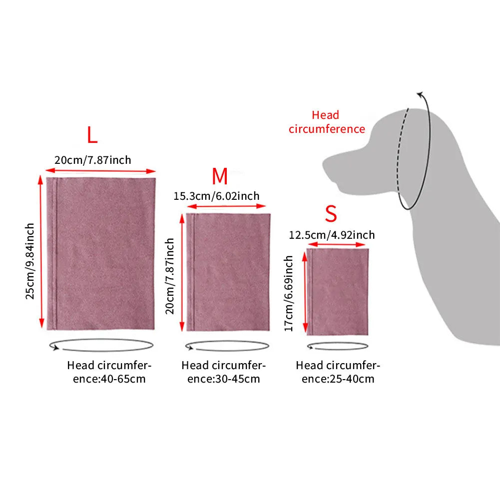 Pet Winter Warm Ears Cover Soundproof Scarf Breathable Calming Dog Ears Cover Anti-noise Earmuffs Dog Hood Earmuffs Pet Headgear Oasis Select
