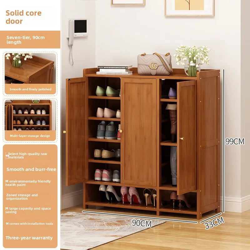 Shoe cabinet entrance household indoor shoe rack multi-layer home storage provincial space dormitory rental house shoe cabinet Oasis Select 3 doors 7th floor 07