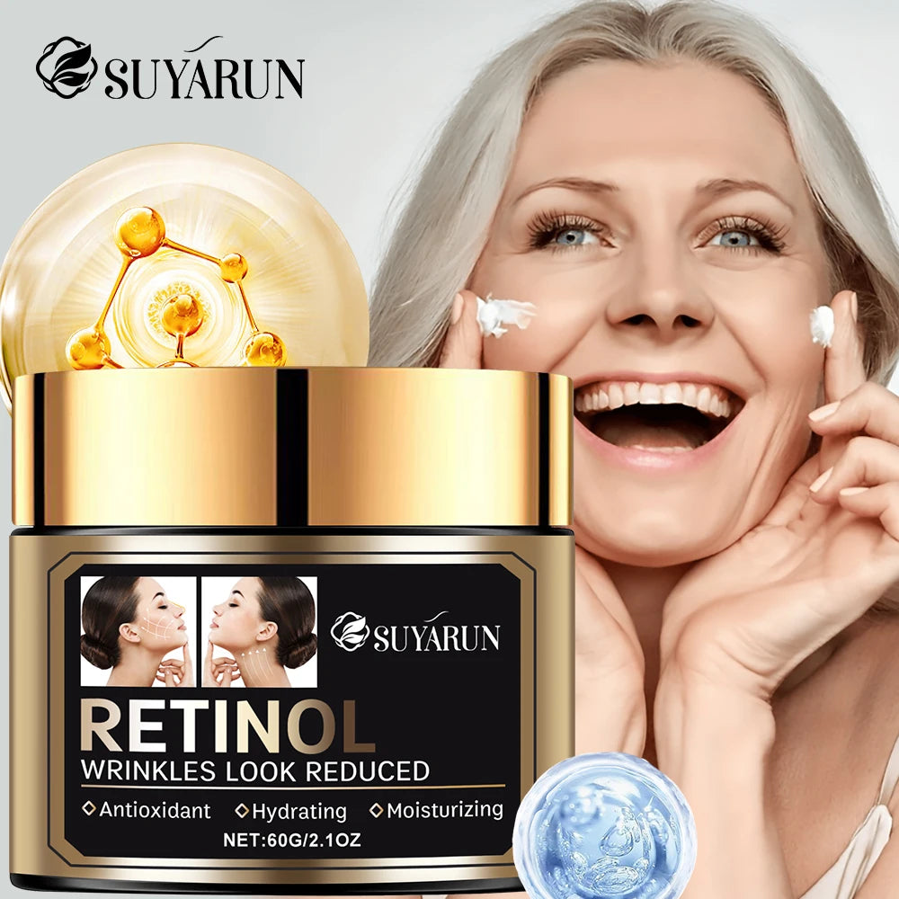SUYARUN Premium Anti-Aging Retinol Face Cream with Hyaluronic Acid & Vitamin E – Deep Moisturizing, Wrinkle Reduction. Oasis Select