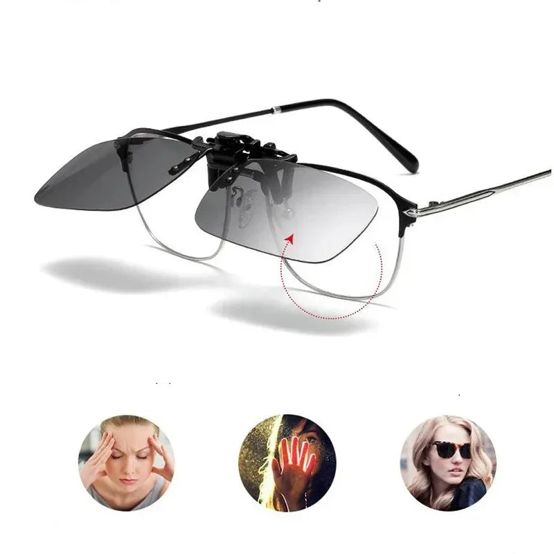 1/2/3/4pcs Polarized Glasses Clip Driving Night Vision Eyeglasses UV400 Outdoor Shades High Definition Sun Glasses Clips Oasis Select