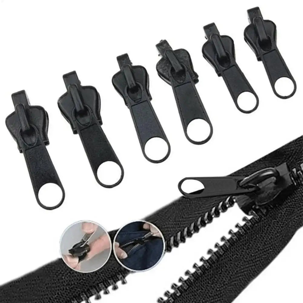 Zipper Replacement Kit Zipper Pull Replacement Slider Fixer Zipper Parts DIY Crafts Zip Repair Kit 6 pcs Size 3 5 7 for Coats Oasis Select