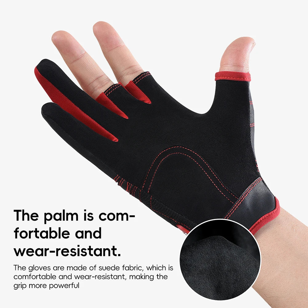 Half Finger Anti-Slip Sports Gloves | PU Leather 2-Piece Set