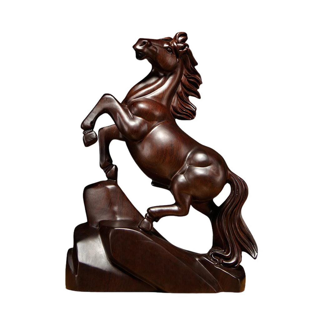 2026 Year of the Horse Figurine | Chinese New Year Wood Statue