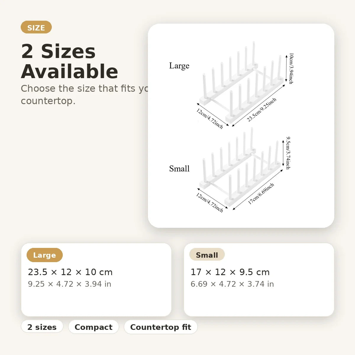 Dish Drying Rack Countertop Plate Holder Kitchen Organizer White Plastic Drainer Stand Colander Bowl Produce Washing Basket Oasis Select