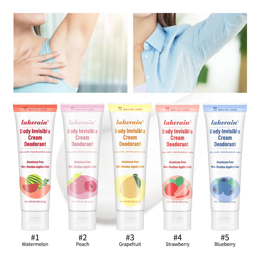 Lakerain Fruity Deodorant Cream – Aluminum-Free, Long-Lasting Deodorant Cream Oasis Select