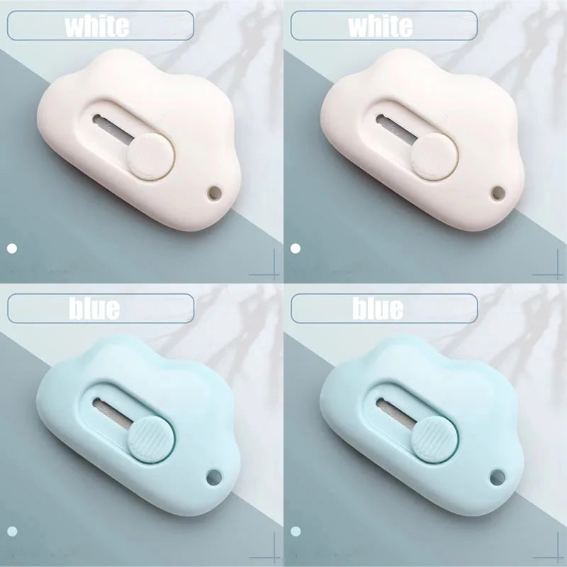 1/4pcs Mini Utility Knife Retractable Letter Opener Box Cutter Portable Carton Opener Paper Cutting Tool School Office Supplies Oasis Select 4pcs mix