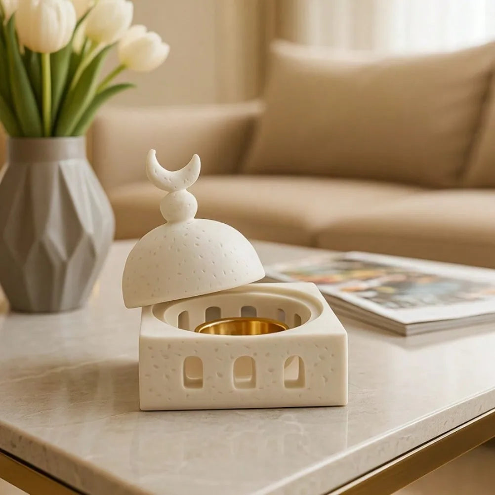 Moon Castle Incense Stand Castle Aromatherapy Stove Decorate Living Rooms or Offices During Ramadan Eid Al Fitr Decoration Oasis Select