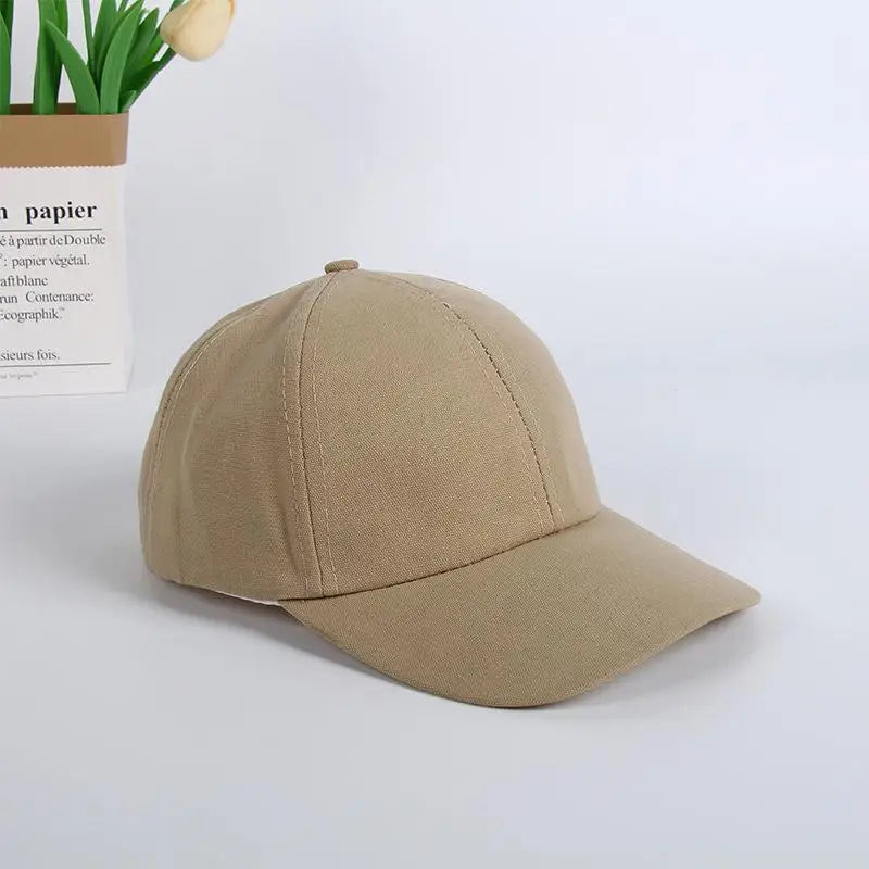 Solid Color Baseball Cap Sun Hat for Women – All Seasons