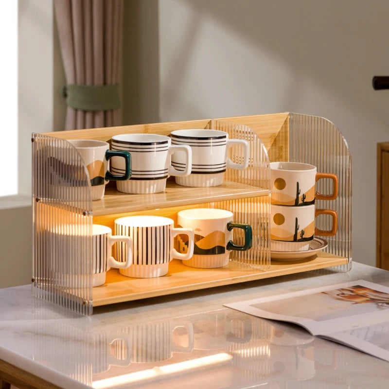 Light luxury cup holder, dining table, water cup rack, coffee cup storage, water bar, desktop mug, tea cup rack. Oasis Select
