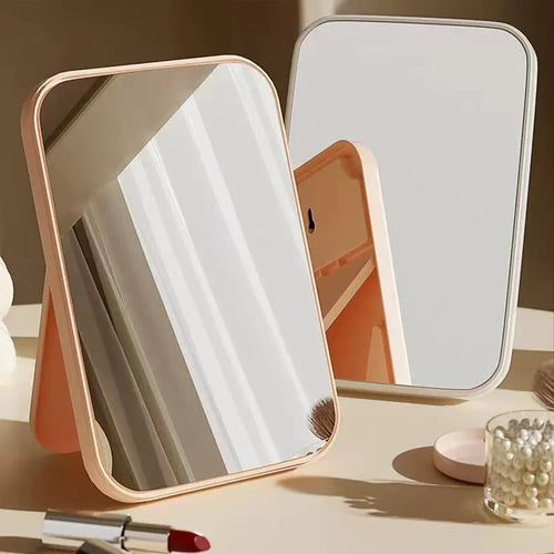 1 portable pink/white makeup mirror, foldable travel makeup mirror, home I am a dressing table, dormitory beauty mirror Oasis Select