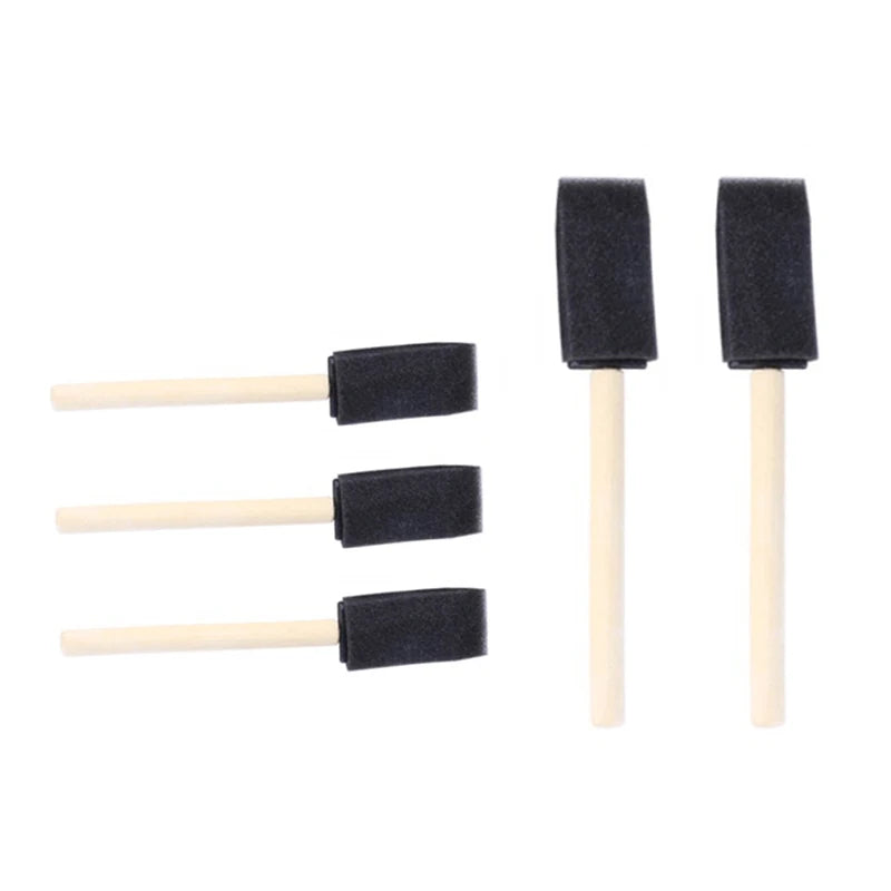 5PCS Foam Paint Brushes, Reusable Sponge Brushes with Wood Handles for Painting, Staining,Sponge Brushes for Varnishes Oasis Select
