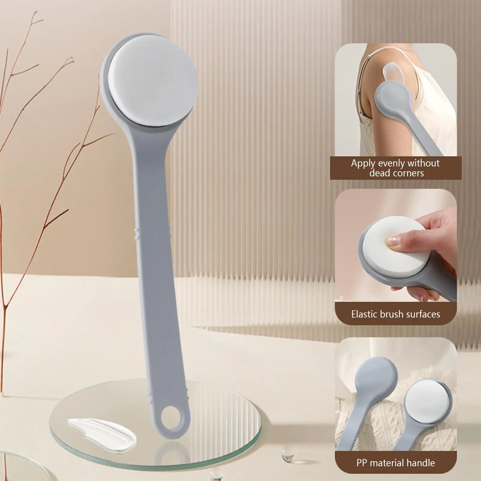 Cream Applicator for Back Long Handle Lotion Applicator for Back Anti-Slip Grip Moisturizing Oils Apply Tool for Athletes Teens Oasis Select