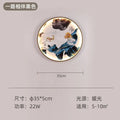 New Chinese style mural lamp Chinese style corridor tea room living room porch background wall decorative mural wall decor Oasis Select Diameter 35cm All the way