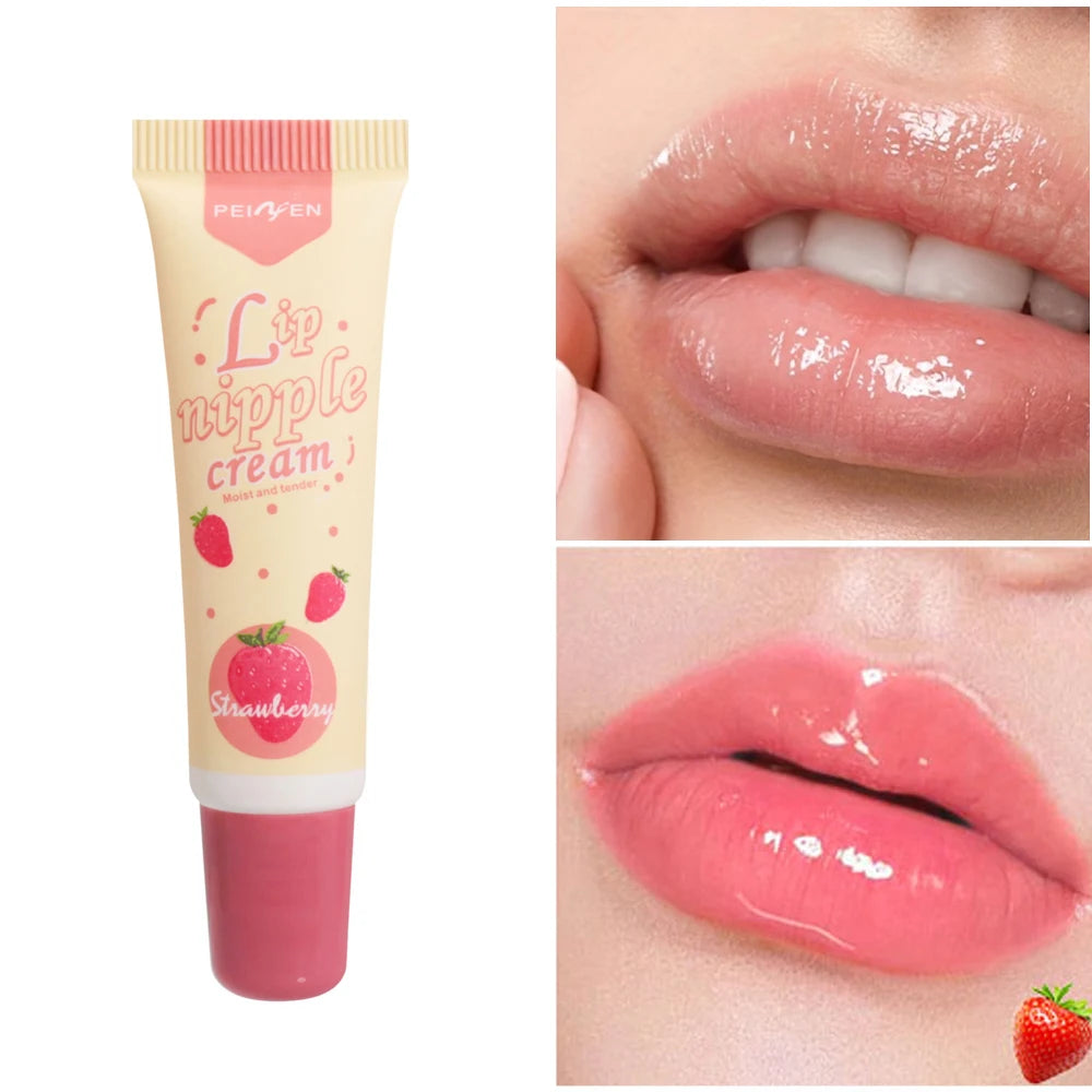 Shimmering Tinted Lip Oil – Argan Oil & Hyaluronic Acid Tinted Lip Oil Oasis Select Strawberry