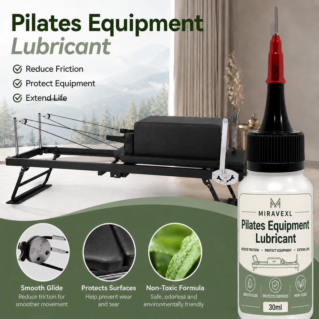 Pilates Equipment Lubricant with Precision Brush, 30 ml Non-Toxic Reformer Rail Oil for SmoothGlide and Friction Reduction Care Oasis Select