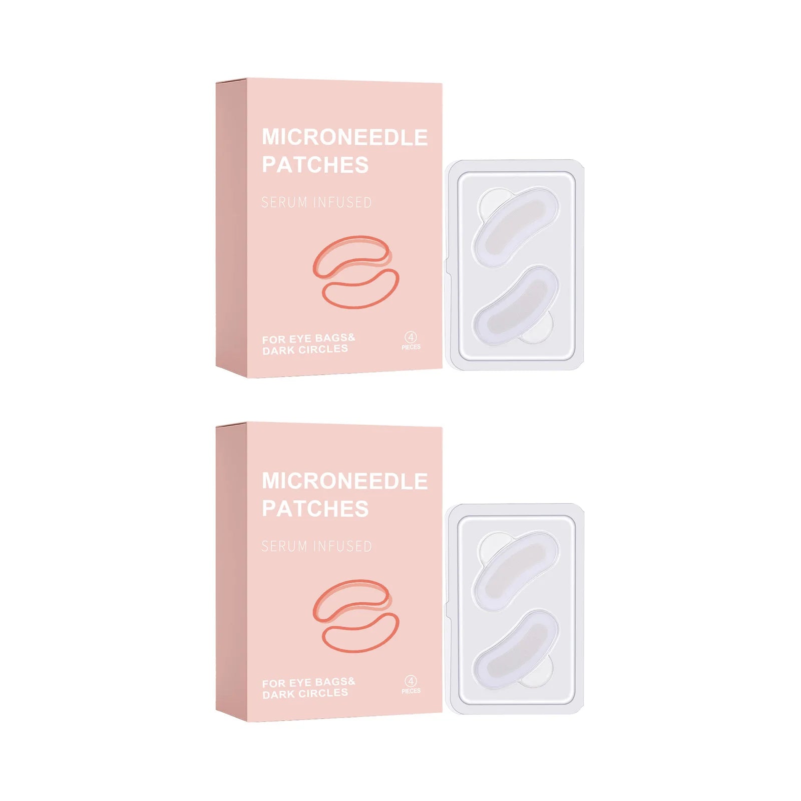 0.25mm Retinol Microneedle Eye Patches Mask Reduce Dark Circle & Eye Bags Anti-Aging Firming Patches Forehead & Smile Line Patch Oasis Select 8 pairs Boxed