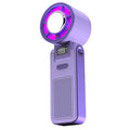Ice Compress Cool Refrigeration Electric Fan Colorful Lighting 199 Gears Personal Cooling Fan High Wind Speed Quiet Operation Oasis Select Purple