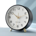 Nordic Light Luxury Quiet Alarm Clock Students Use A Simple Clock with A Frosted Metal Table Alarm Clock Oasis Select black