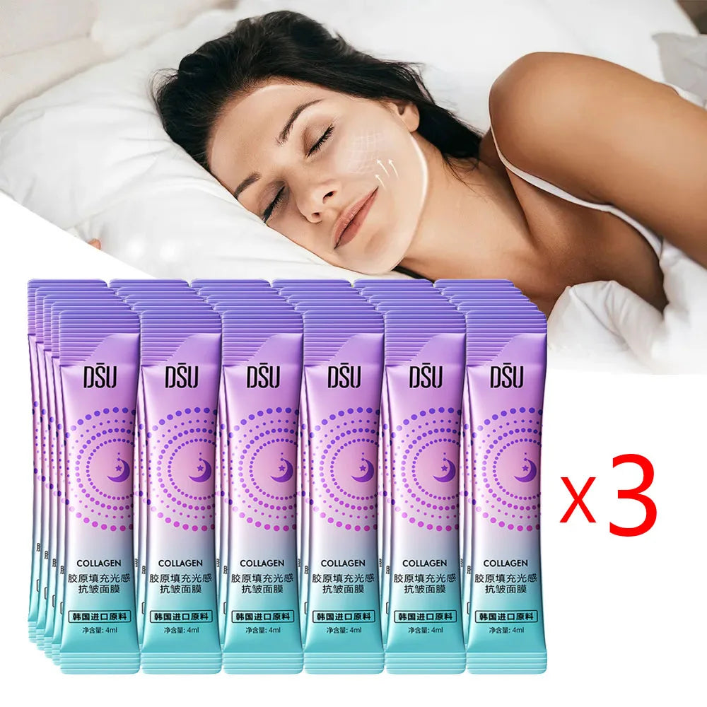 BIOAOUA 30pc Collagen Sleeping Face Mask – Anti-Wrinkle & Firming Sleeping Face Mask Oasis Select 90pcs