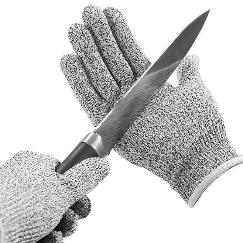 1 Pair Grade 5 Cut Resistant Gloves Machine Washable Kitchen HPPE Scratch Resistant Glass Cutting Safety Protection For Gardener Oasis Select