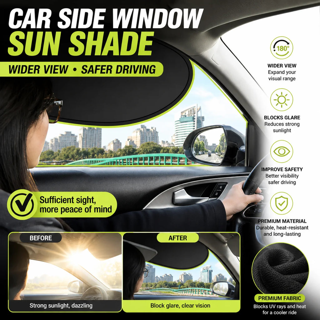 Universal Car Window Sun Shade – UV & Anti-Glare Cover Car Window Sunshade Oasis Select
