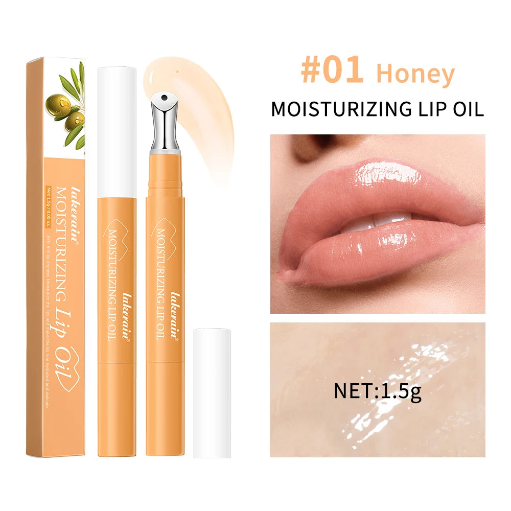 Lakerain Plumping Lip Gloss Hydrating Moisturizing Long Lasting Lip Oil Transparent Lip Tint Daily Lip Care Makeup Cosmetics Oasis Select 1Honey