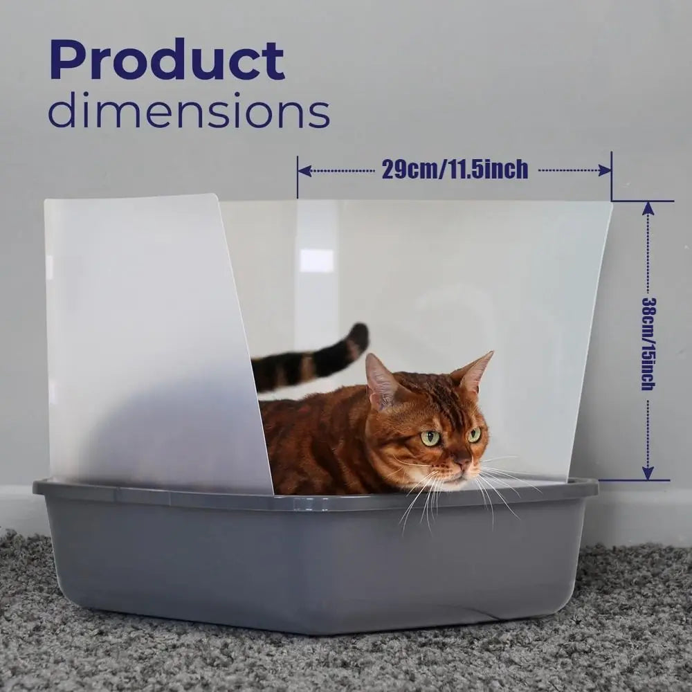 4-Pack Cat Litter Box Pee Shields – High-Sided Splash Guard Litter Box Shields Oasis Select