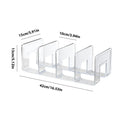 Purse Storage Organizer for Closet 4 Slots Clear Shelf Dividers Clutch Dividers Bag Storage Shelf Bag Organizer for Home Kitchen Oasis Select WHITE