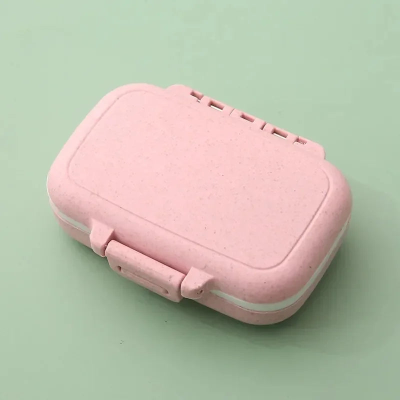 1/2/3pcs Mini Portable Pills Organizer Case 3 Grids PillBox Tablet Storage Container Weekly Medicine Pill's Box Pill Case Oasis Select Wheat Pink