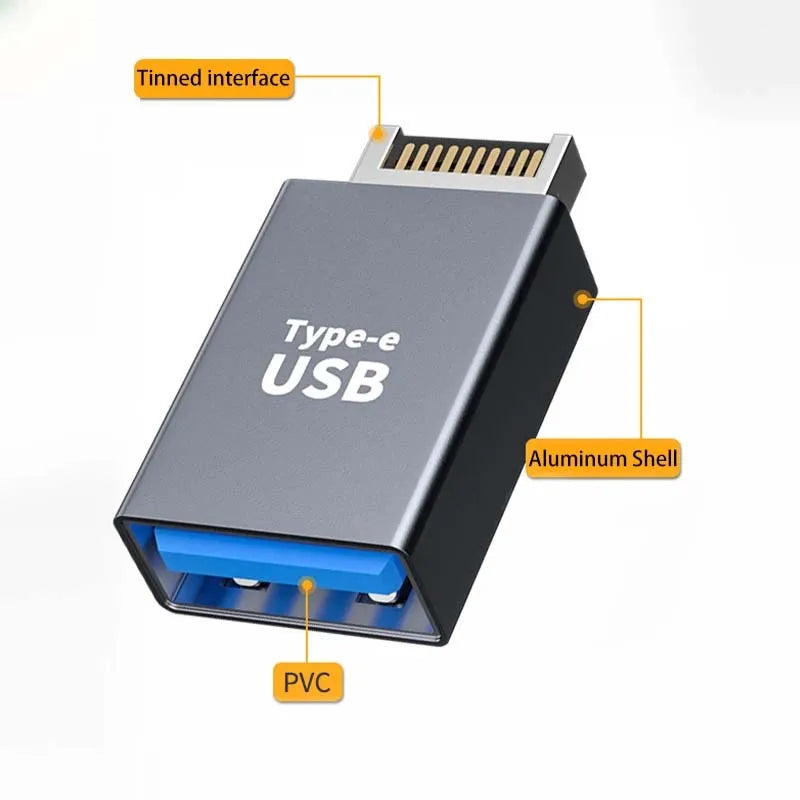 USB 3.1 Type E to USB-C Front Panel Header Adapter – 10Gbps USB Header Adapter Oasis Select