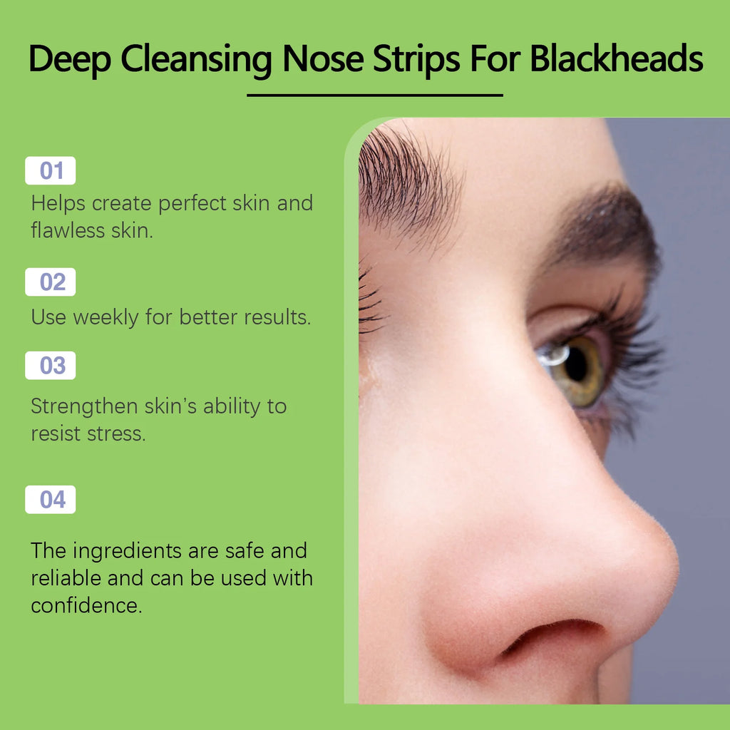 Bamboo Charcoal Blackhead Nose Strips 24pc – Deep Pore Clean