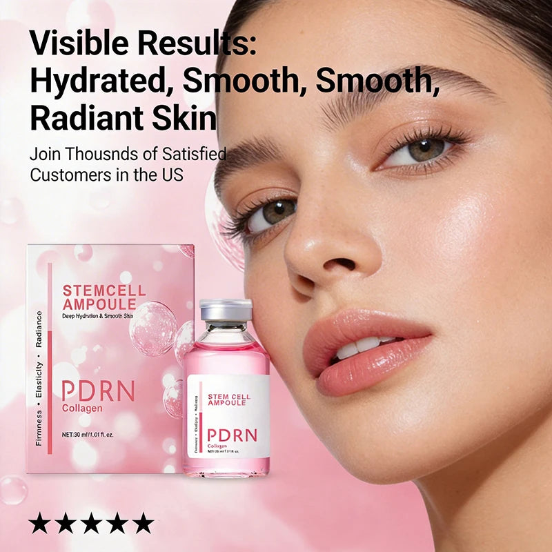 PDRN Collagen Stem Cell Ampoule Deep Hydrating Facial Skin Care Moisturizing Nourishing Facial Serum 30ML Oasis Select