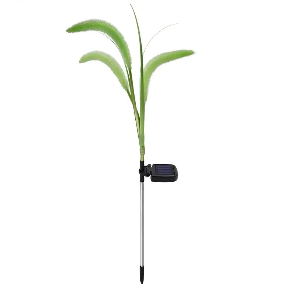 Solar LED Fiber Optic Dogtail Grass Garden Path Light