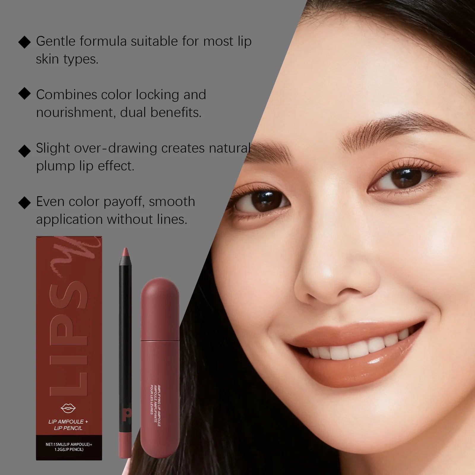 Nicotinamide Lipliner Lip Serum Kit Deep Moisturize Reduce Fine Lines Plump Lips Enhance Radiance Lasting Shine Lip Gloss Makeup Oasis Select