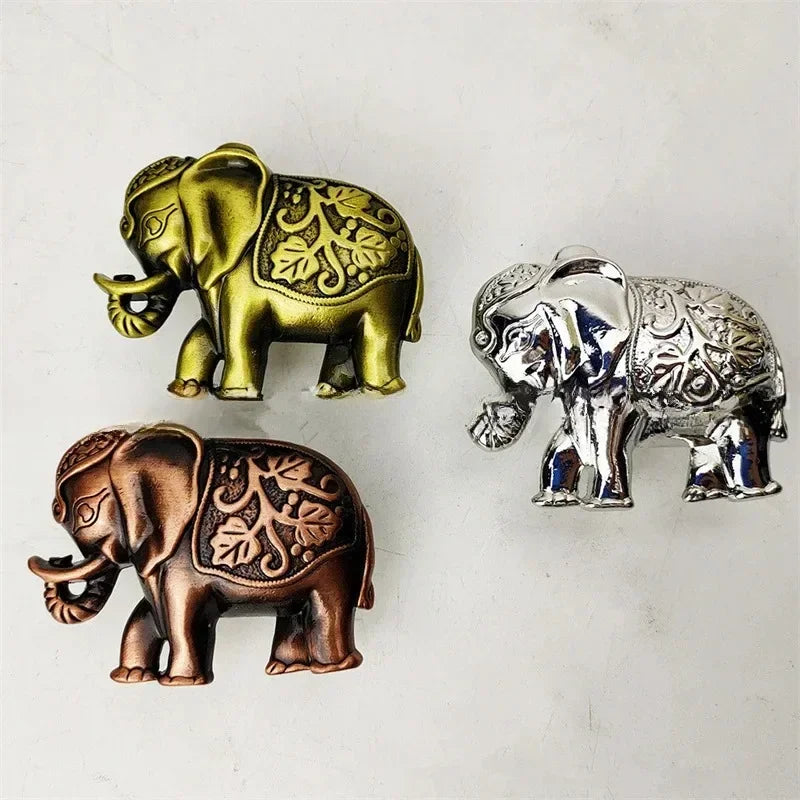 Elephant Knob and Handle Solid Zinc Alloy Single Hole Cabinet Drawer Furniture Handles Retro Cupboard Pulls Oasis Select