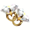 2PCS Diamond Ring Aluminum Foil Balloon - Perfect for Engagement and Wedding Parties - Self sealing, Mixed Colors Oasis Select 2PCS Other