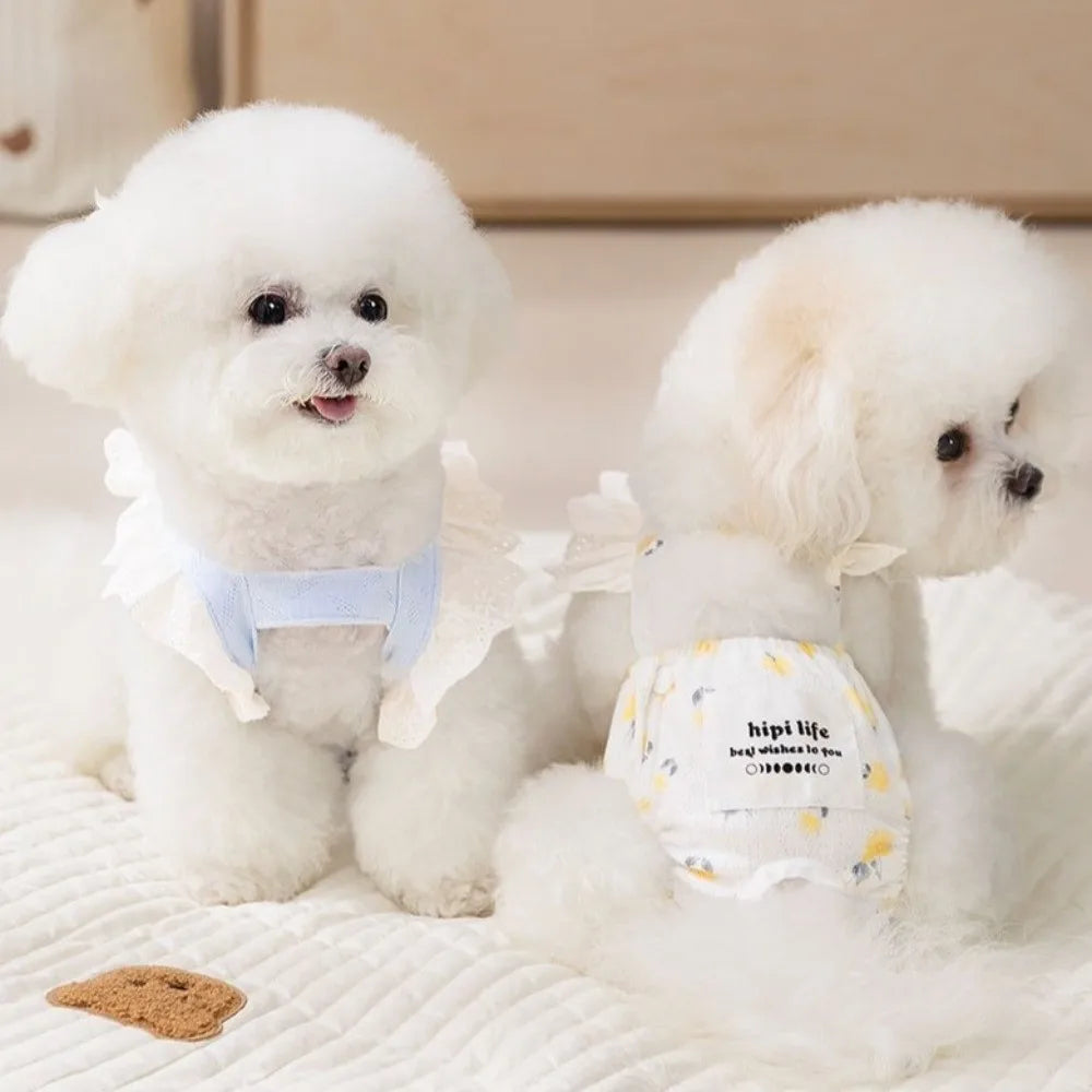 Female Dog Physiological Pants | Breathable Cotton Suspender Shorts Dog Physiological Pants Oasis Select