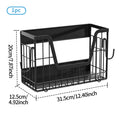 Magnetic refrigerator hanger foldable refrigerator side plastic wrap seasoning storage basket kitchen magnetic rack Oasis Select 1 black