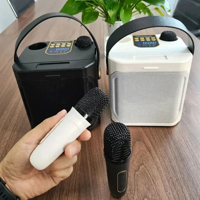AyeBeau S882 Portable Karaoke Bluetooth Speaker + 2 Mics
