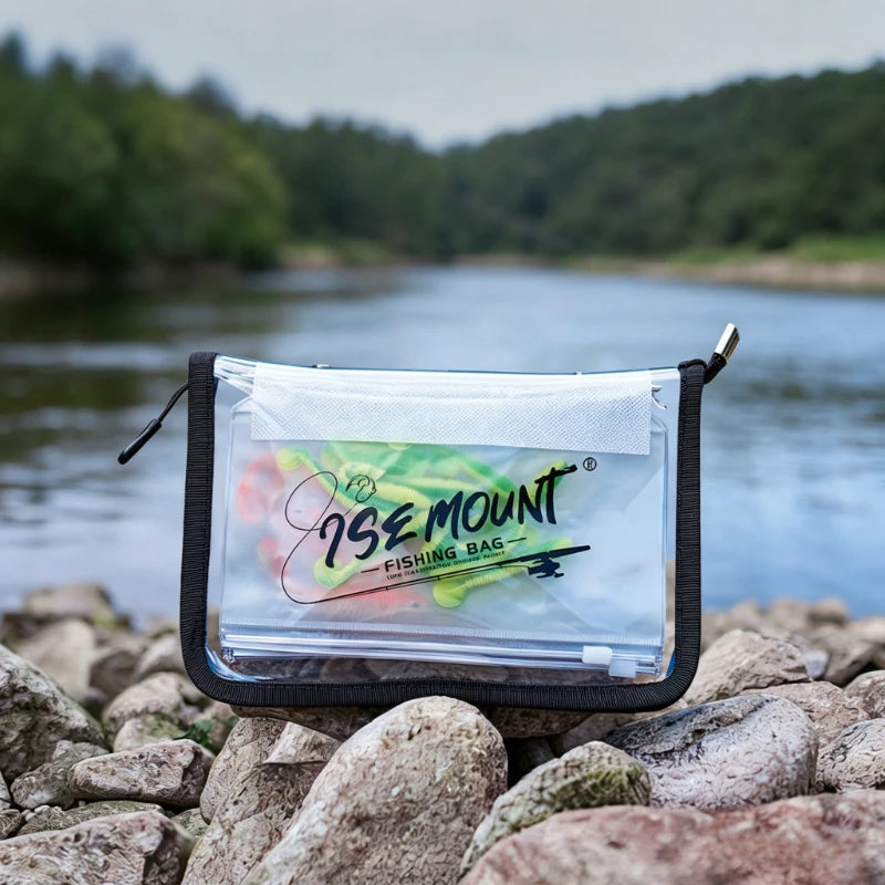 Transparent Luya Bait Bag PVC Partitioned Waterproof Storage Bag Portable Fishing Tackle Accessories Sorting Organizer Pouch Oasis Select