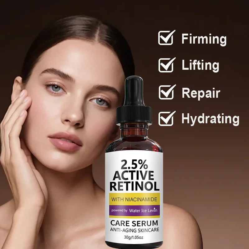 2.5% Retinol Anti-Aging Serum with Niacinamide - Firming, Brightening, Hyaluronic Acid Infused for Youthful Skin Oasis Select