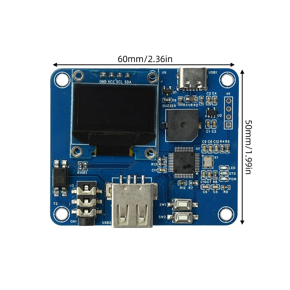 CW Keyboard Electronic Key Controller 0.96 "OLED Display Amateur Radio CW Morse Code Electronic Keyer DIY Trainer Practice Kits Oasis Select Blue