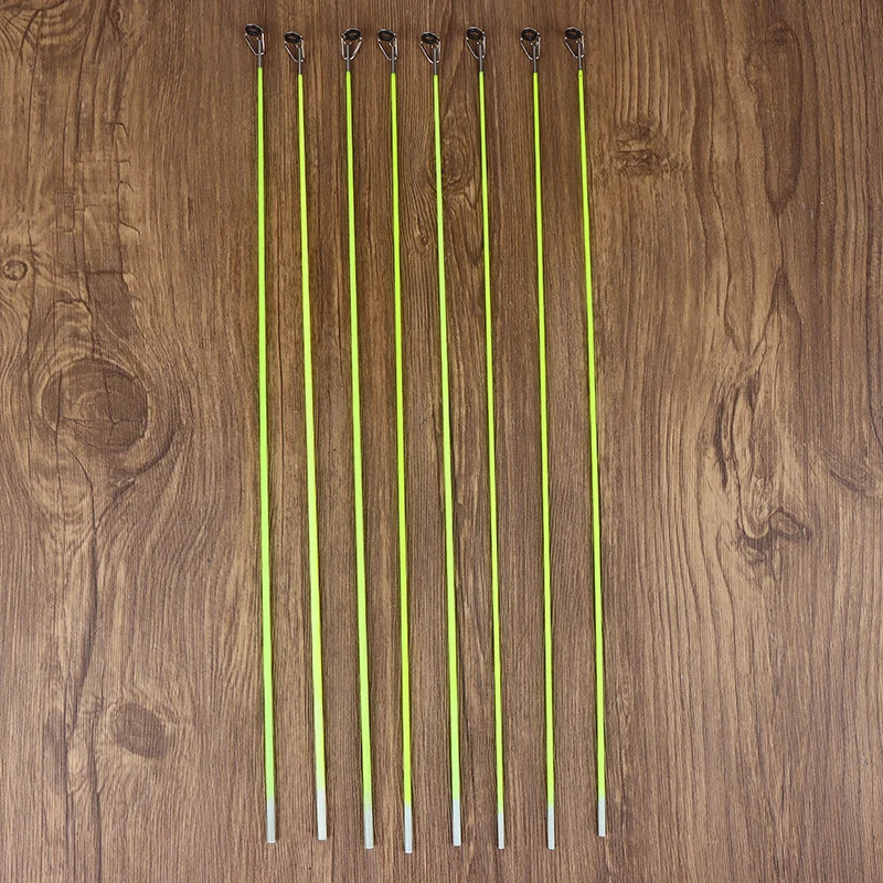 New 5Pcs 42CM Boat/Raft Rod Tip Spare Tail Fiberglass Refit Replacement Fishing Rod Tip With Top Ring Fishing Gear Accessories Oasis Select