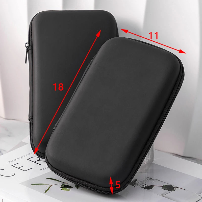 Artificial Leather Earphone Charger Case Data Cable U Disk Organizer Portable Mini 3C Hard Shell Digital Gadgets Storage Bag Oasis Select 18x11x5