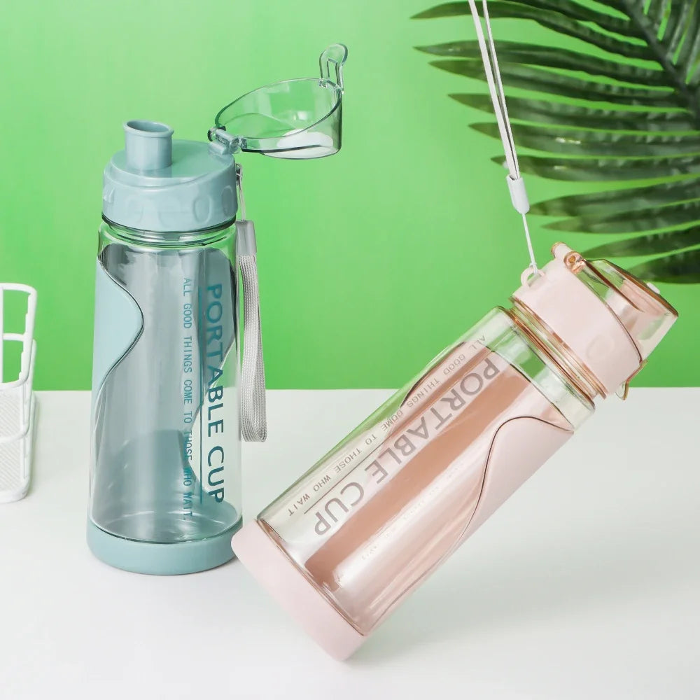 500ml Portable Sports Water Bottle Plastic Outdoor Gym Travel Drinks Mugs Clear Leakproof Drinking Bottle Water Bottles Oasis Select