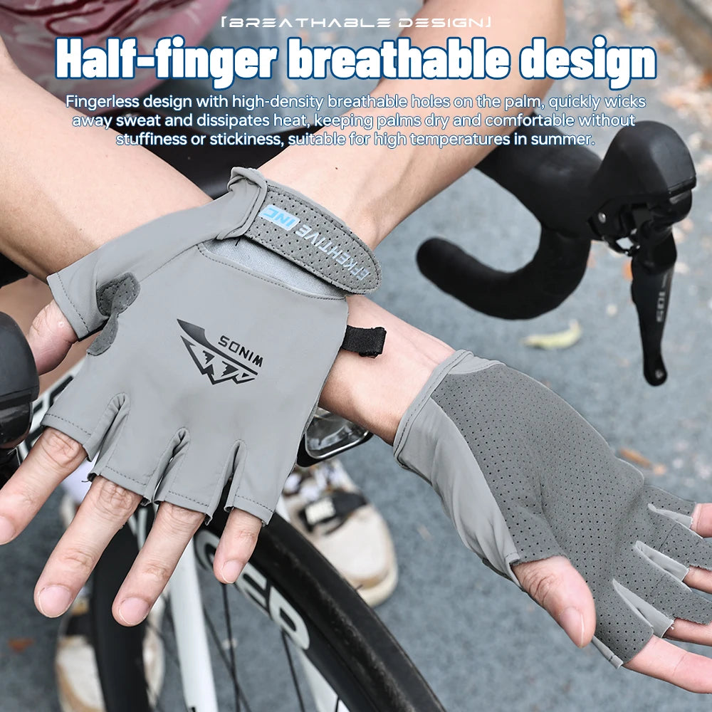 Bicycle Gloves Summer Outdoor UV Protection Cycling Gloves Unisex Fingerless Sports Gym Gloves Breathable MTB Road Bike Gloves Oasis Select