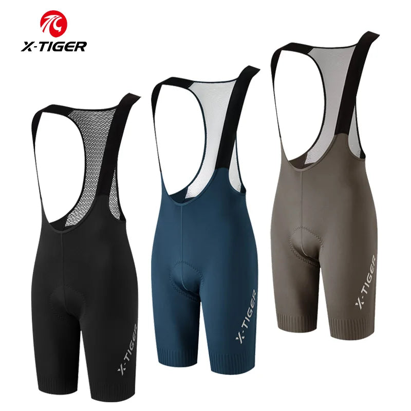 X-TIGER Men's Cycling Bib Shorts 120 Density Padded Professional Cycling Bib Pants MTB Road 8 Hours Long Distance Bicycle Shorts Oasis Select